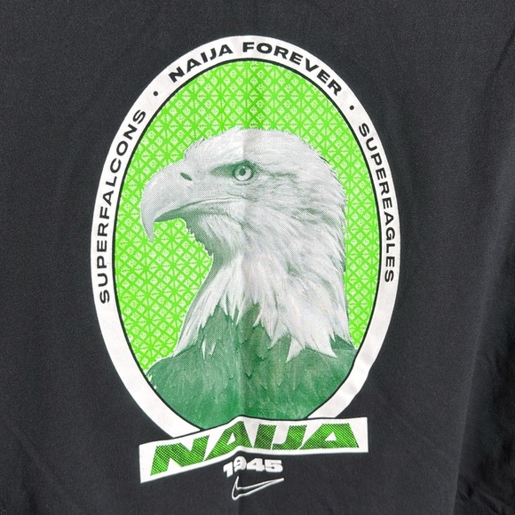NIKE Men NAIJA Nigeria Soccer Team Shirt Black Size XXL - Picture 5 of 13